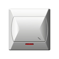 Łącznik schodowy podświetlany biały ŁP-3AS/00 Akcent Ospel