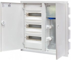 Rozdzielnica hybrydowa 3x12 podtynkowa drzwi metalowe białe / IP40 400V AC / ERP12-3-3H MEDIA 001101374