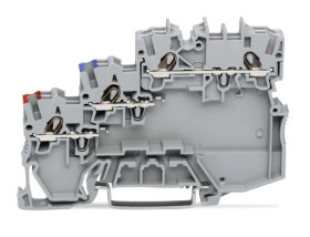 Złączka szynowa sygnałowa do czujników 3-piętrowa 1,5mm2 sprężynowa raster 7mm szara 2000-53