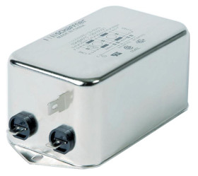 Filtr EMI 16A 1-fazowy 220kΩ 250 V AC/DC 0 → 400Hz 4 mH Schaffner Montaż kołnierzowy