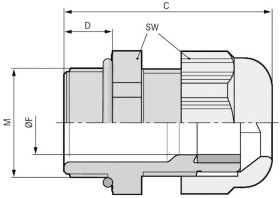 LAPP 54115405 Dławnica kablowa M12 poliamid niebieski (ral 5015) 50 szt.