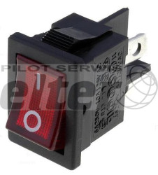 Przeł. kołys. podśw. mały ON-OFF 12V czerwony