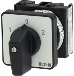 Changeover switch, rotary actuator, 1 pole, 20 A, (W x H x D) 48 x 48 x 76 mm, flush mounting, 012742