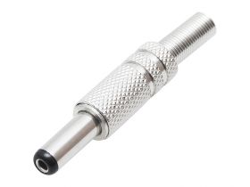 Wtyk DC 5.5x2.1mm na przewód METAL