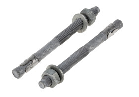 Śruba kotwiąca dł 145mm M12 Stal wysokowęglowa Ø 12mm RS PRO Śruba przelotowa ocynkowana