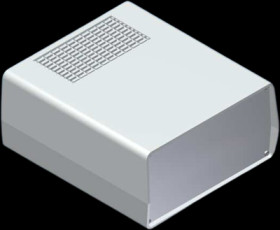 ABS enclosure, (L x W x H) 198 x 178 x 90 mm, light gray (RAL 9018), AUS 23.5
