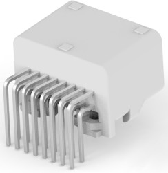 Plug, 16 pole, angled, 2 rows, natural, 1318382-8
