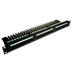 Patch Panel 24-port UTP5e Rack 19" 1U złącza krone LSA
