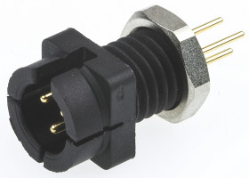 Złącze wielostykowe przemysłowe 3-pinowe Subminiaturowe, panelowe Gniazdo binder