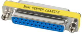 Gender changer, D-Sub socket, 25 pole to D-Sub socket, 25 pole, straight, EB415
