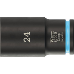 Wera 05005563001 8790 B Impaktor Deep Socket With 3/8&quot; Drive 24 x 63mm