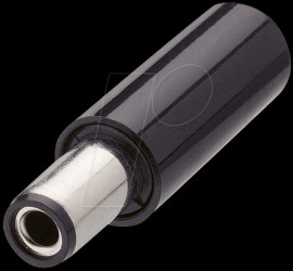 10455 DC power plug, straight, Øi = 2.5 mm, Øa=5.5 mm