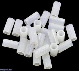 Pololu Nylon Spacer: 10mm Length, 5mm OD, 3.3mm ID (25-Pack)