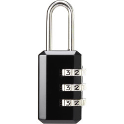 Sygonix SY-5044452 Padlock 22 mm Black Combination Universally usable