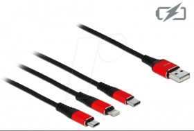 85891 Charging cable 3 in 1 for Lightning™ / Micro USB / USB Typ