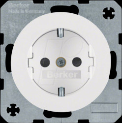 41232089 Outlet, increased touch protection R.1/R.3 polar white, glossy