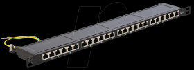 43316 19“ Patch Panel 24 Port Cat.6 0.5 U black