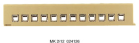 Terminal block, 12 pole, 2.5 mm², clamping points: 24, yellow, screw connection, 24 A, 0241260000