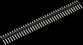 Pin header, 20 pole, pitch 2.54 mm, straight, black, 10120508