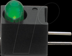 551-1307F LED module, green, 3 mm, 1.6 mcd, 60°