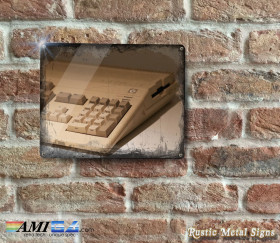 Retro Amiga 500 Rustic Finish - Metal Sign