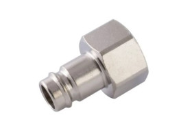 Króciec złączki RS PRO G 3/8 żeńskie rodzaj Żeński Gwintowany Mosiądz niklowany 3/8in