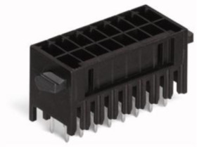 Pin header, 8 pole, pitch 3.5 mm, straight, black, 713-1464/037-000