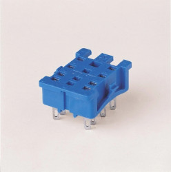 Gniazdo do serii 55.32/85.02 PIN-y lutownicze, montaż na przepuście płyty montażowej, obudowy (klip metalowy) 94.22SMA