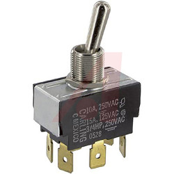 Przełącznik Wł.-wł. średnica wycięcia 12.7mm DPDT Carling Technologies Montaż panelowy długość przełącznika 17.44mm