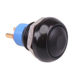 IPR3SAD2X1207 APEM Black Momentary Round 12mm Push Button Switch SPST IP67