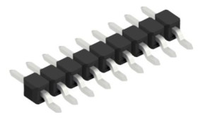 Pin header, 9 pole, pitch 2.54 mm, straight, black, SL12SMD0359Z