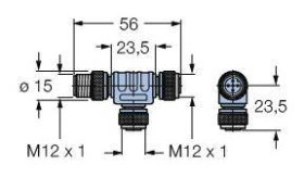 Turck 6622101 Rozdzielacz i adapter czujnika/aktuatora FSM-2FKM57, 1 szt.