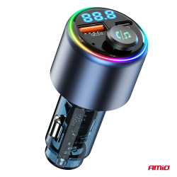 Transmiter FM + USB-A + USB-C, AMIO-04655