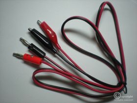 PRZEWÓD POMIAROWY 2xBANAN - 2xKROKODYLEK L=100cm PK3 (KABMIER1791)