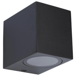 Kinkiet Ogrodowy Elewacyjny Lampa Zewnętrzna GU10 Czarna Kwadrat