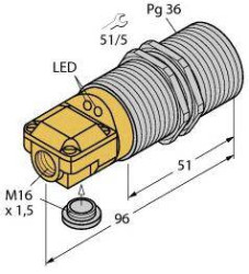 Czujnik indukcyjny Turck BI25-G47SR-VP4X2, 10 - 65 V, 1 szt.
