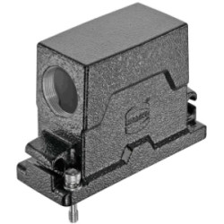 Grommet housing, size 16B, die-cast aluminum, 1 x M32, angled, screw locking, IP65/IP68/IPX9K, 19405160512
