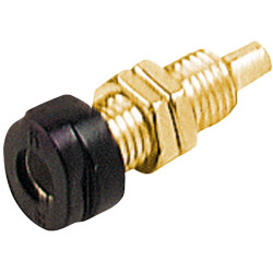 SKS Hirschmann 930 175-700 4mm BUG 10 Au Gold Plated Panel Socket 16A Black