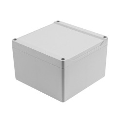 Hammond 1555QAGY Watertight ABS Enclosure Grey, Styled Lid 140 x 140 x 90mm