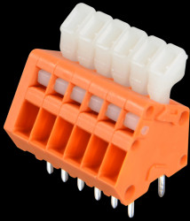 233-506 Terminal strip, RM 2.54, opening lever, 6-pin