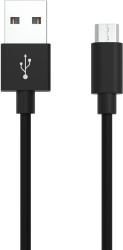 Ansmann Kabel USB USB 2.0 Złącze męskie USB-A, Złącze męskie USB Micro-B 1.20 m czarny aluminiowa wtyczka, płaszcz TPE 1