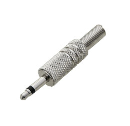 Mini Jack 3.5mm 2-pin Plug for Cable, Mono, Metal