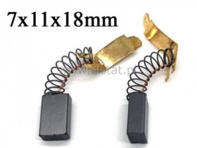 Szczotki węglowe 7x11x18; wygięta blaszka