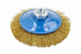 Szczotka tarczowa 100 mm, M14, drut mosiężny 0.3 mm