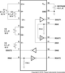 5-V dual channel 120kbps RS-232 line driver/receiver with +/-9V output & +/-15-kV ESD protection