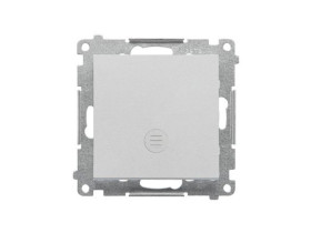 SIMON 55 Wyłącznik zwierny przycisk z podświetleniem LED szybkozłącza aluminium mat TP1L.01/143 KONTAKT SIMON