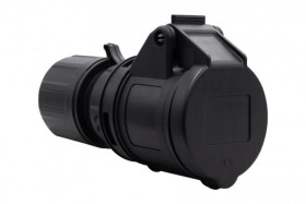 Gniazdo przenośne 16A 3P 200V-250V /FE/ IP44 czarne