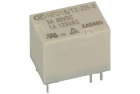 Przekaźnik; elektromagnetyczny miniaturowy; HFD16-012-ZH-3 (HFD41); 12V; DC; 1 styk przełączny; 1A; 240V AC; 1A; 30V DC; do druk