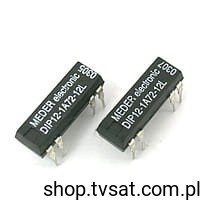 DIP12-1A72-12L Reed Relay 12VDC 1A 1kOhm THT MEDER