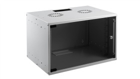 Mirsan Soho Szafa Wisząca Rack 19 Cali 4U 400Mm Szara Szklane Drzwi Flat Pack...